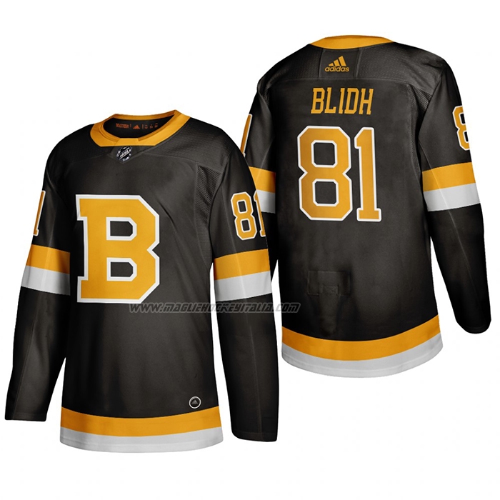 Maglia Hockey Boston Bruins Anton Blidh Alternato 2019-20 Nero